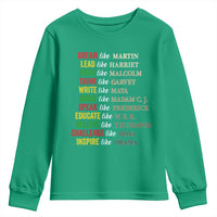 Black History Dream Like Martin Lead Like Harriet Youth Sweatshirt African American Leaders