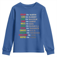 Black History Dream Like Martin Lead Like Harriet Youth Sweatshirt African American Leaders