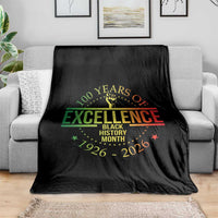 100 Years Of Excellence Black History Month 1926 2026 Throw Blanket