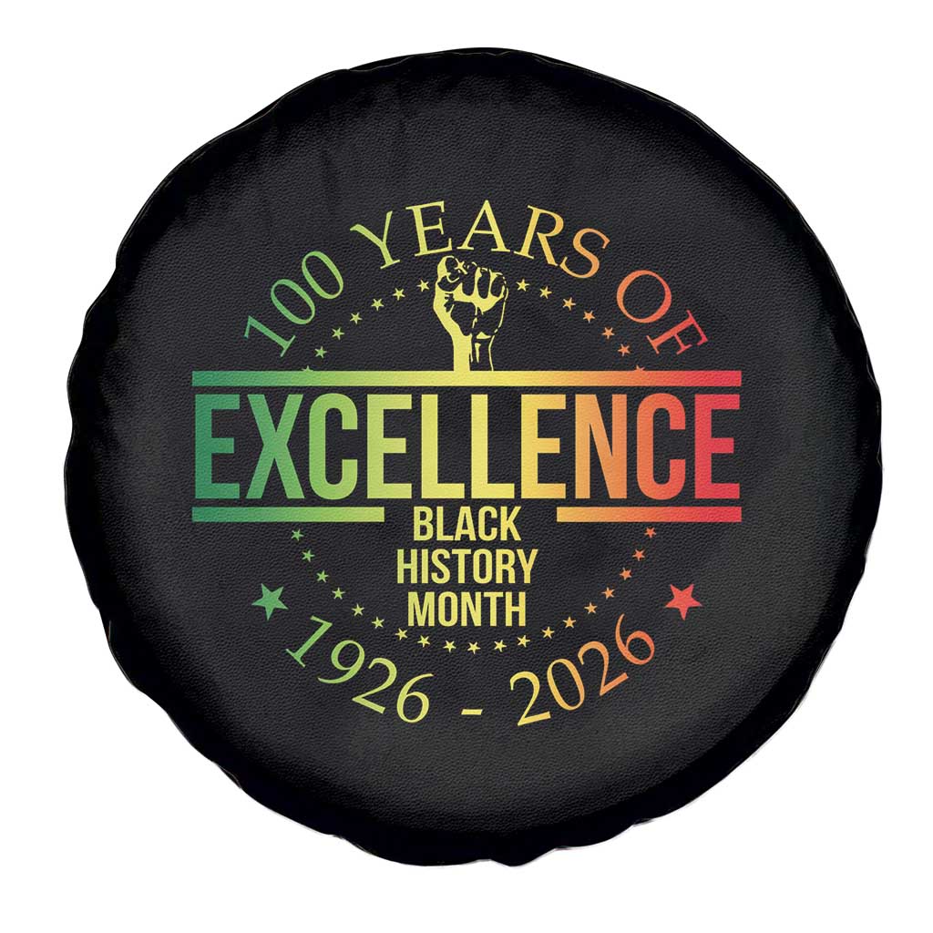 100 Years Of Excellence Black History Month 1926 2026 Spare Tire Cover