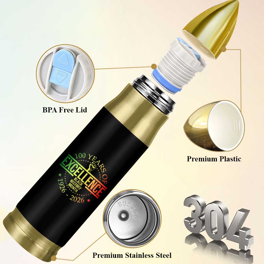100 Years Of Excellence Black History Month 1926 2026 Bullet Tumbler