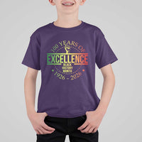 100 Years Of Excellence Black History Month 1926 2026 T Shirt For Kid