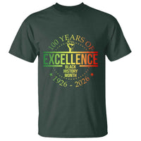 100 Years Of Excellence Black History Month 1926 2026 T Shirt