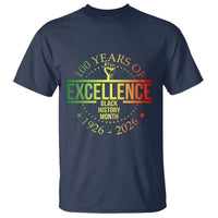100 Years Of Excellence Black History Month 1926 2026 T Shirt