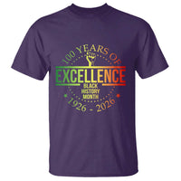 100 Years Of Excellence Black History Month 1926 2026 T Shirt