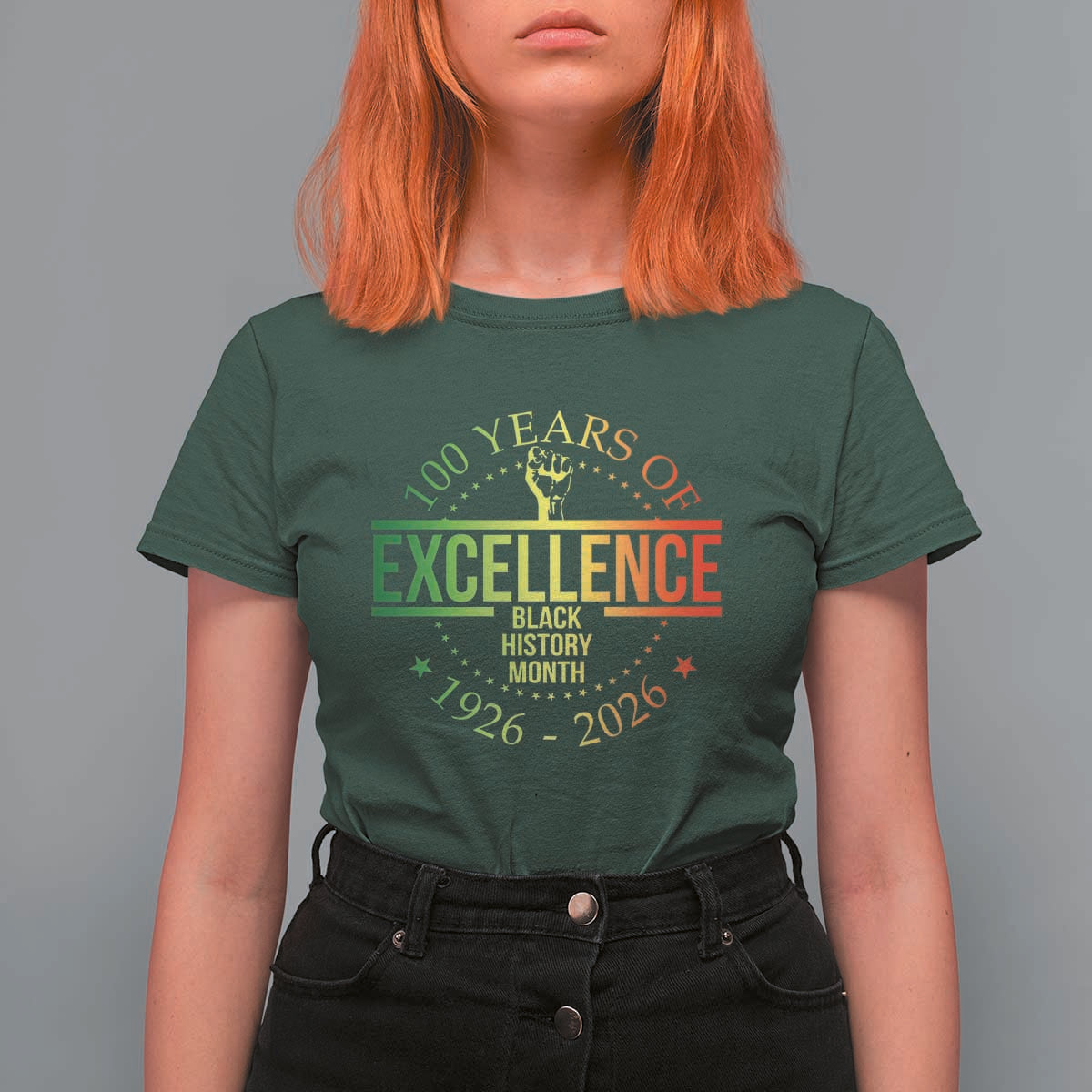 100 Years Of Excellence Black History Month 1926 2026 T Shirt For Women