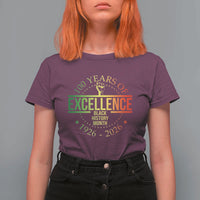 100 Years Of Excellence Black History Month 1926 2026 T Shirt For Women