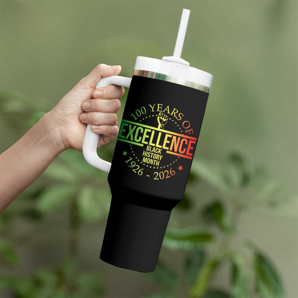 100 Years Of Excellence Black History Month 1926 2026 Tumbler With Handle