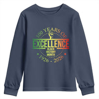 100 Years Of Excellence Black History Month 1926 2026 Youth Sweatshirt