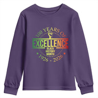 100 Years Of Excellence Black History Month 1926 2026 Youth Sweatshirt