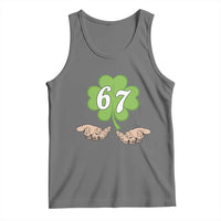 67 St Patricks Day Tank Top Six Seven Meme Shamrock Hand Gesture