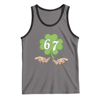 67 St Patricks Day Tank Top Six Seven Meme Shamrock Hand Gesture
