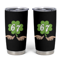 67 St Patricks Day Tumbler Cup Six Seven Meme Shamrock Hand Gesture