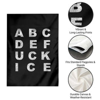 Funny Fuck Ice Protest Resistance Garden Flag Political Alphabet Graphic