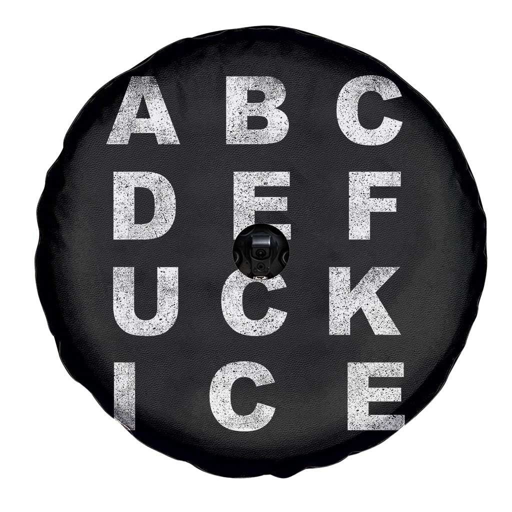 Funny Fuck Ice Protest Resistance Spare Tire Cover Political Alphabet Graphic