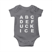 Funny Fuck Ice Protest Resistance Baby Onesie Political Alphabet Graphic
