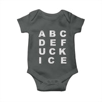 Funny Fuck Ice Protest Resistance Baby Onesie Political Alphabet Graphic