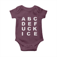 Funny Fuck Ice Protest Resistance Baby Onesie Political Alphabet Graphic