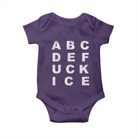 Funny Fuck Ice Protest Resistance Baby Onesie Political Alphabet Graphic
