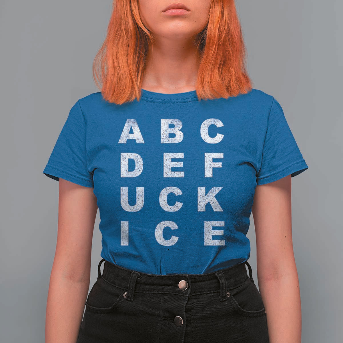 Funny Fuck Ice Protest Resistance T Shirt For Women Political Alphabet Graphic