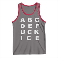 Funny Fuck Ice Protest Resistance Tank Top Political Alphabet Graphic