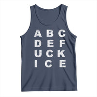 Funny Fuck Ice Protest Resistance Tank Top Political Alphabet Graphic