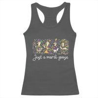 Goose Mardi Gras Racerback Tank Top Funny Just A Mardi Goose New Orleans Carnival