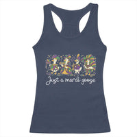 Goose Mardi Gras Racerback Tank Top Funny Just A Mardi Goose New Orleans Carnival