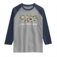 Goose Mardi Gras Raglan Shirt Funny Just A Mardi Goose New Orleans Carnival