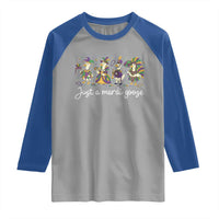 Goose Mardi Gras Raglan Shirt Funny Just A Mardi Goose New Orleans Carnival