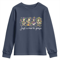 Goose Mardi Gras Youth Sweatshirt Funny Just A Mardi Goose New Orleans Carnival