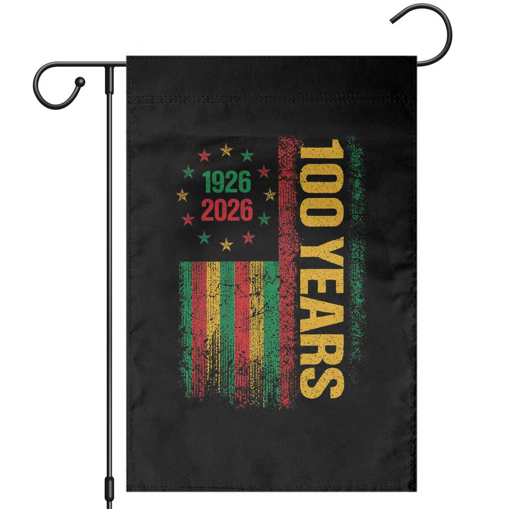 100 Years Of Black History Month Garden Flag African American Centennial Milestone American Flag