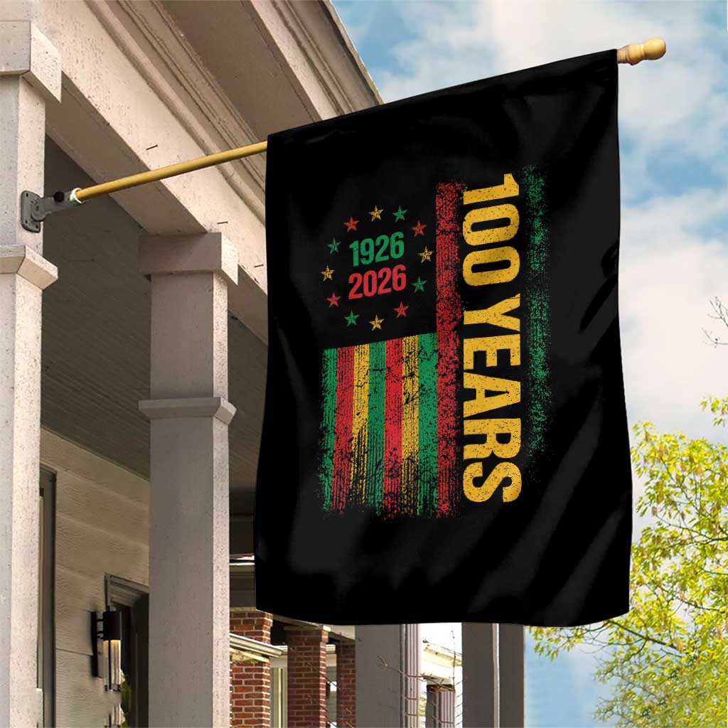100 Years Of Black History Month Garden Flag African American Centennial Milestone American Flag