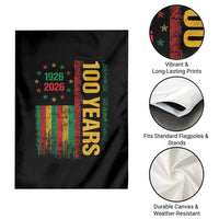 100 Years Of Black History Month Garden Flag African American Centennial Milestone American Flag