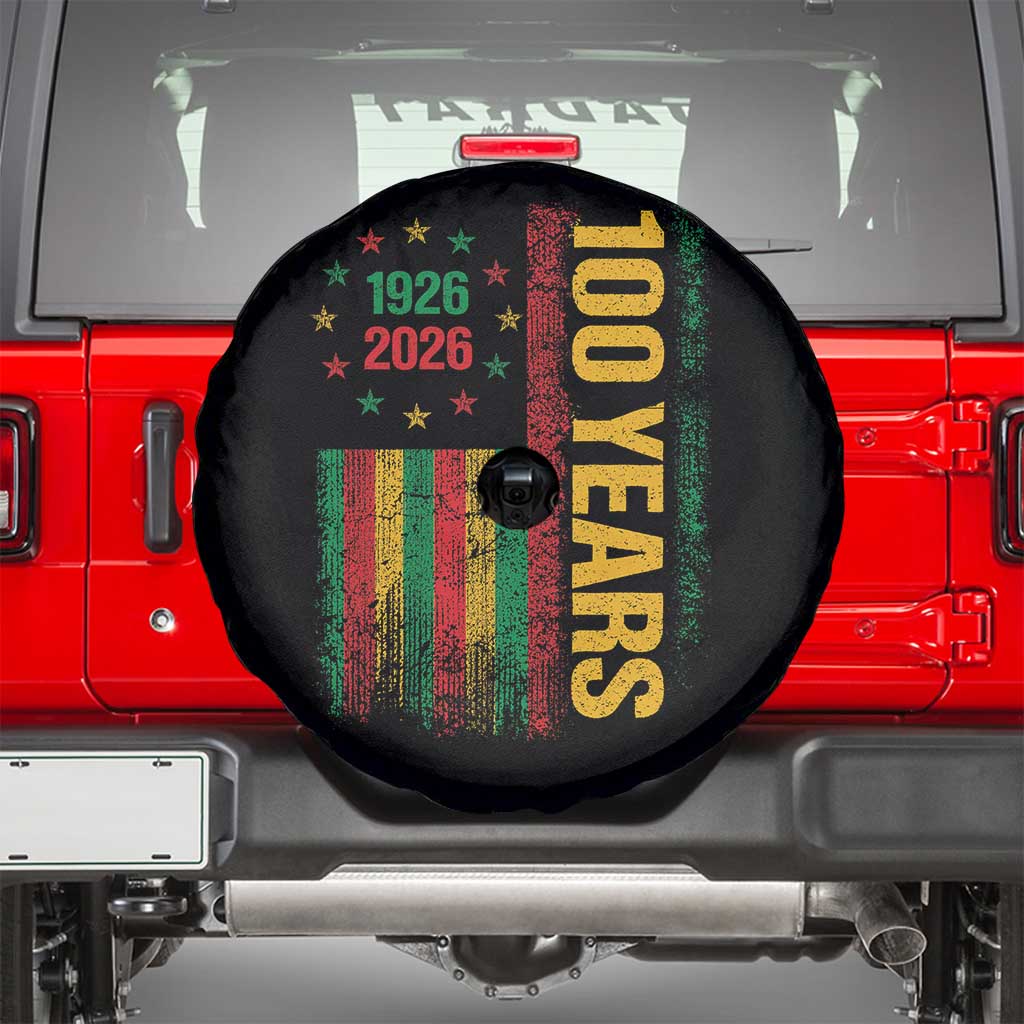 100 Years Of Black History Month Spare Tire Cover African American Centennial Milestone American Flag