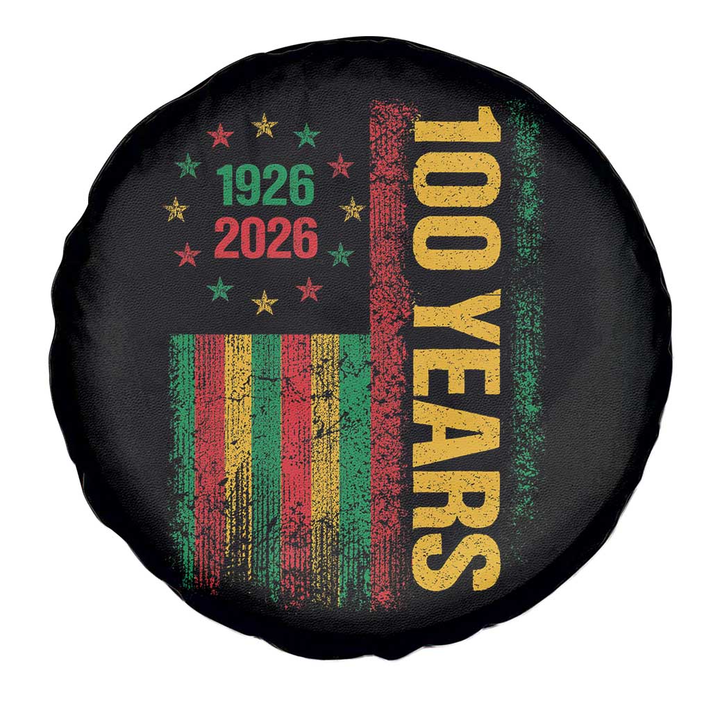 100 Years Of Black History Month Spare Tire Cover African American Centennial Milestone American Flag