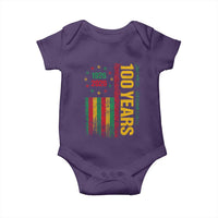 100 Years Of Black History Month Baby Onesie African American Centennial Milestone American Flag