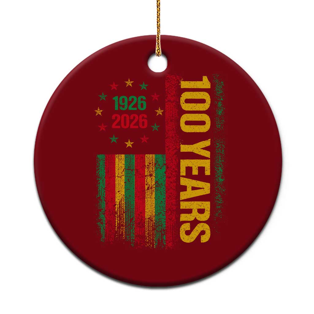 100 Years Of Black History Month Ceramic Ornament African American Centennial Milestone American Flag