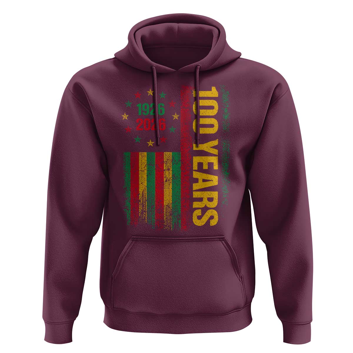 100 Years Of Black History Month Hoodie African American Centennial Milestone American Flag