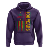 100 Years Of Black History Month Hoodie African American Centennial Milestone American Flag