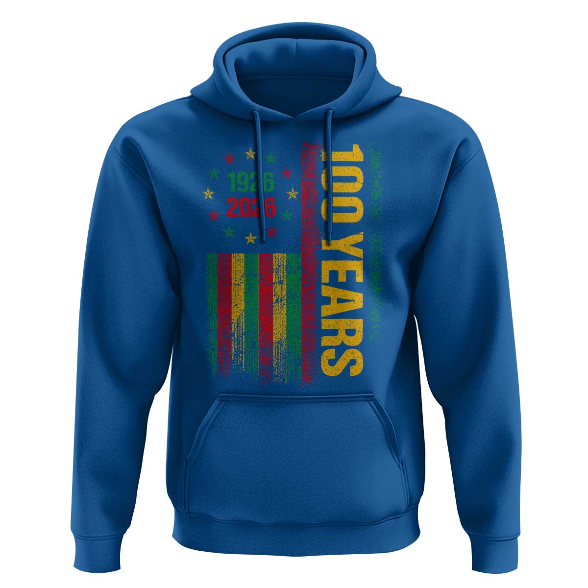 100 Years Of Black History Month Hoodie African American Centennial Milestone American Flag