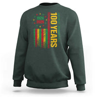 100 Years Of Black History Month Sweatshirt African American Centennial Milestone American Flag