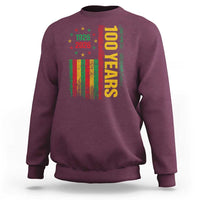 100 Years Of Black History Month Sweatshirt African American Centennial Milestone American Flag