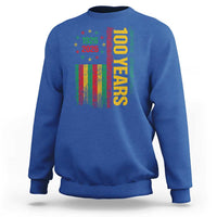 100 Years Of Black History Month Sweatshirt African American Centennial Milestone American Flag