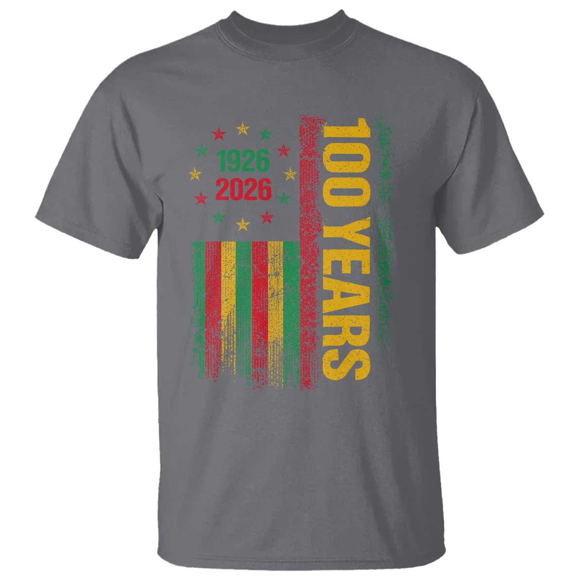 100 Years Of Black History Month T Shirt African American Centennial Milestone American Flag