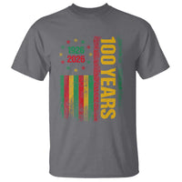 100 Years Of Black History Month T Shirt African American Centennial Milestone American Flag