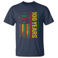 100 Years Of Black History Month T Shirt African American Centennial Milestone American Flag