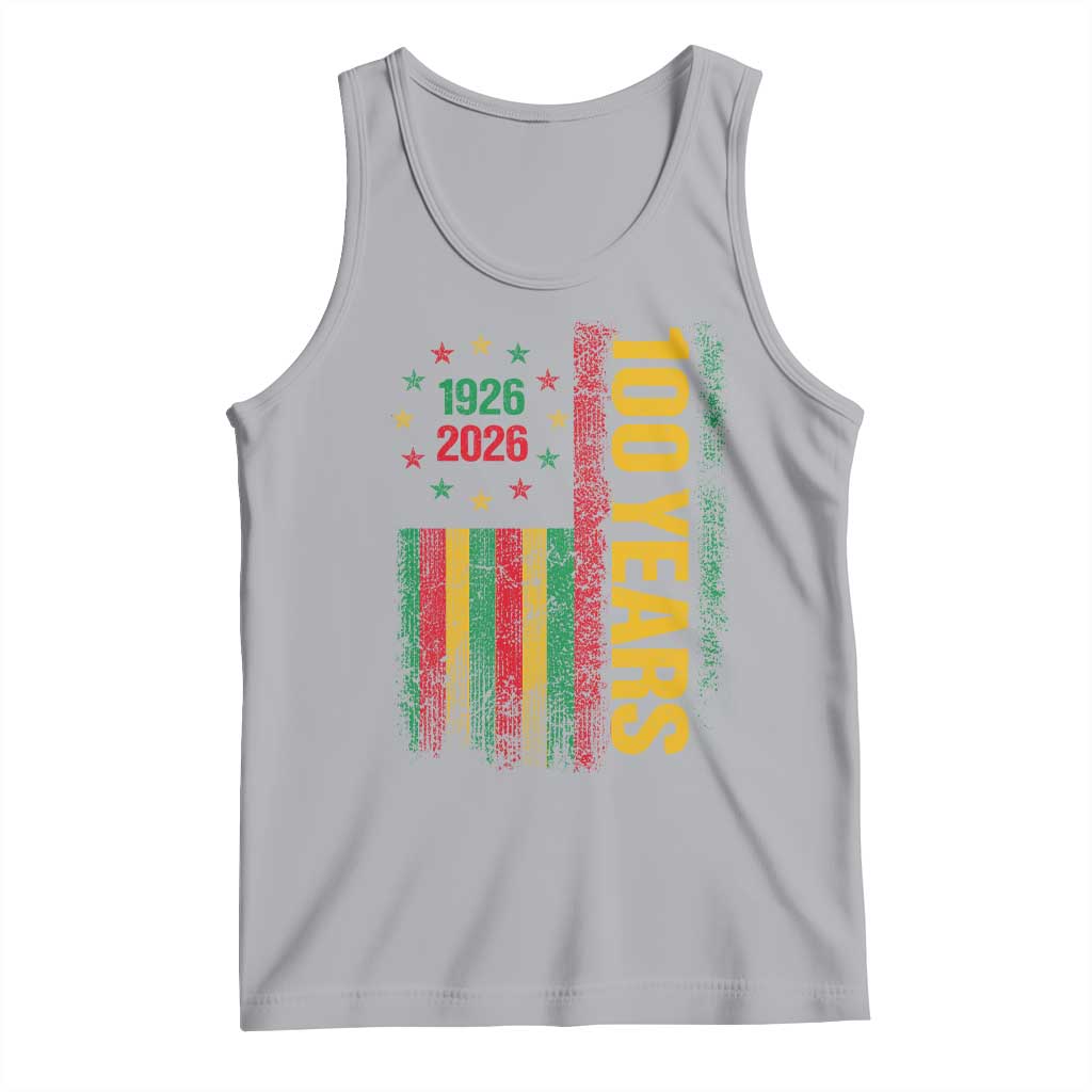 100 Years Of Black History Month Tank Top African American Centennial Milestone American Flag