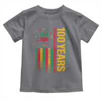 100 Years Of Black History Month Toddler T Shirt African American Centennial Milestone American Flag