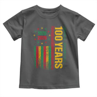 100 Years Of Black History Month Toddler T Shirt African American Centennial Milestone American Flag